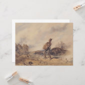 Gewonnen soldaat na de slag (oorlogsscène) kaart (Voorkant / Achterkant in situ)