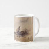 Gewonnen soldaat na de slag (oorlogsscène) koffiemok (Voorkant rechts)