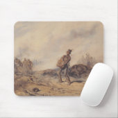 Gewonnen soldaat na de slag (oorlogsscène) muismat (Met muis)