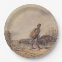 Gewonnen soldaat na de slag (oorlogsscène)