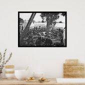 Gewonnen soldaten in het Burgeroorlogsziekenhuis 1 Poster (Keuken)