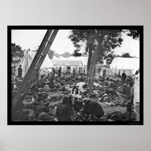 Gewonnen soldaten in het Burgeroorlogsziekenhuis 1 Poster