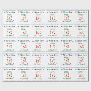 Gewoon 1e verjaardag inpakpapier