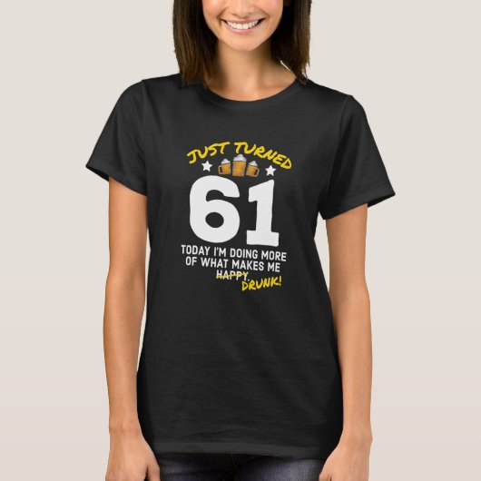 Gewoon 61 bier Drink 61 september Drink G T-shirt (Voorkant)