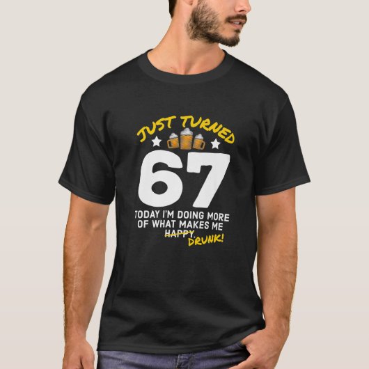 Gewoon 67 bier Drink 67 september Drink G T-shirt (Voorkant)