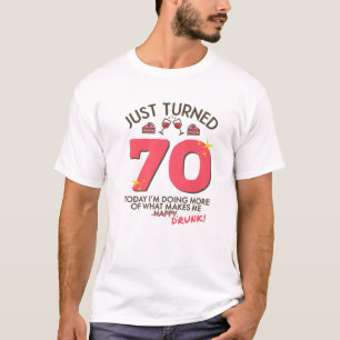 Gewoon 70 wijn Drink 70 dagen zondag Drink G T-shirt