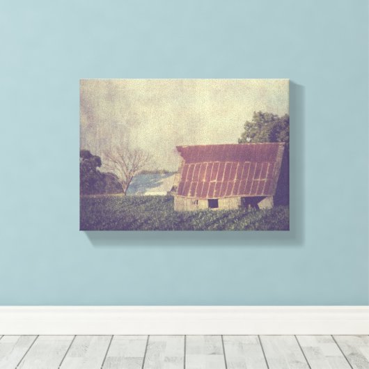 Gewoon aan het lijven canvas afdruk (Insitu (Houten vloer))