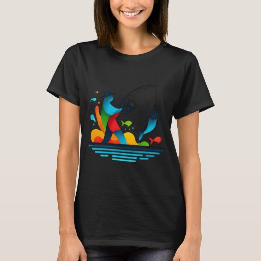 Gewoon aan het vissen! t-shirt (Voorkant)