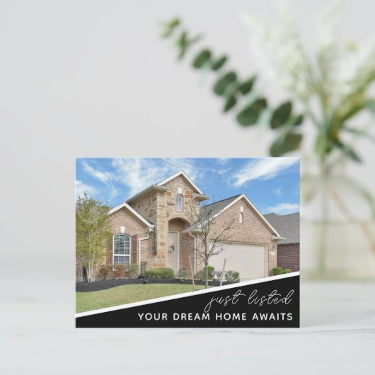 GEWOON AANBIEDDE MATERIËLE Estate-marketing Briefkaart (Staand voorkant)