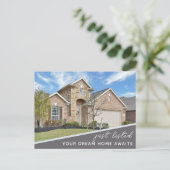 GEWOON AANGEBODEN grijs blauwe vastgoedmarketing Briefkaart (Staand voorkant)