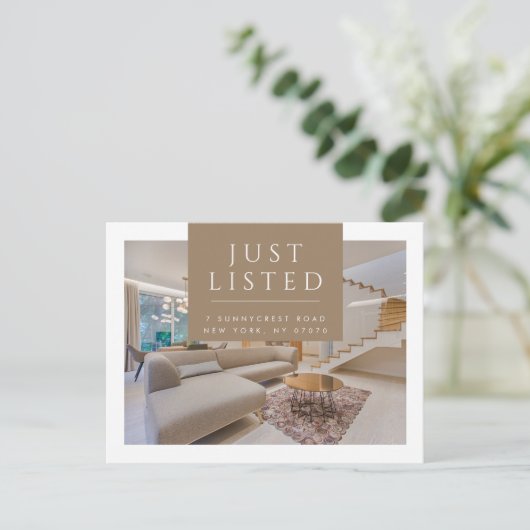 Gewoon aangeboden modern Briefkaart onroerend goed (Staand voorkant)