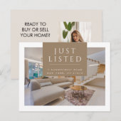 Gewoon aangeboden modern Briefkaart onroerend goed (Voorkant / Achterkant)