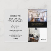 Gewoon aangeboden modern Briefkaart onroerend goed (Achterkant)