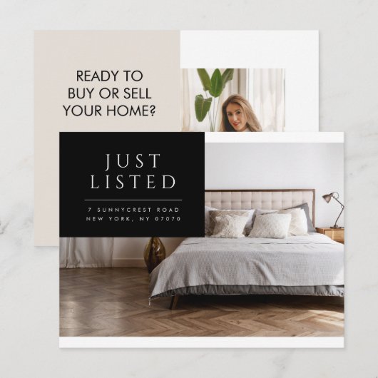 Gewoon aangeboden modern Briefkaart onroerend goed (Voorkant / Achterkant)