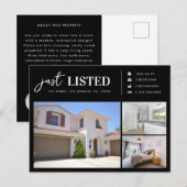 Gewoon aangeboden nieuwe vastgoedmarketing voor on briefkaart (Voorkant / Achterkant)