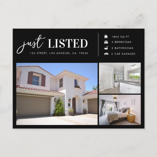 Gewoon aangeboden nieuwe vastgoedmarketing voor on briefkaart (Voorkant)
