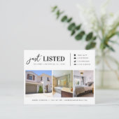 Gewoon aangeboden onroerend goed 3 Fotomarketing Briefkaart (Staand voorkant)