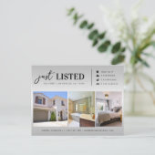 Gewoon aangeboden onroerend goed 3 Fotomarketing Briefkaart (Staand voorkant)