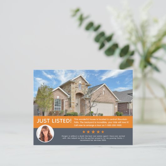 GEWOON AANGEBODEN Review Foto Real Estate Marketin Briefkaart (Staand voorkant)