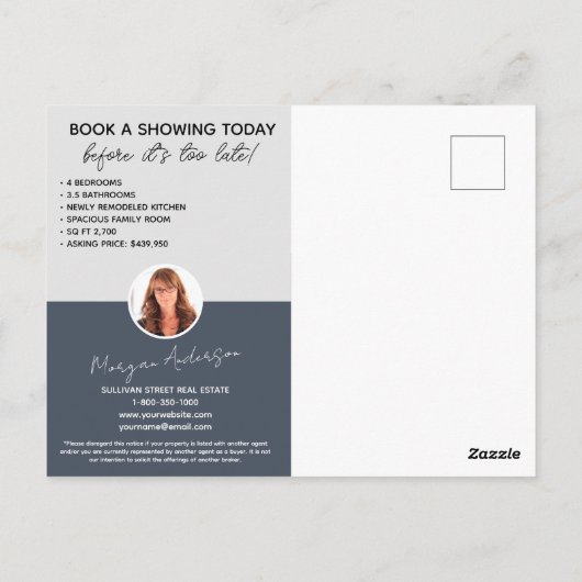 GEWOON AANGEBODEN Review Foto Real Estate Marketin Briefkaart (Achterkant)