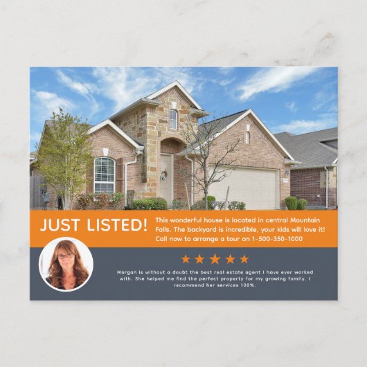 GEWOON AANGEBODEN Review Foto Real Estate Marketin Briefkaart (Voorkant)