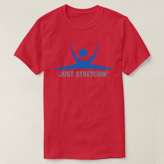 Gewoon Abstracte stretch pose uitrekken T-shirt (Design voorkant)