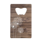 Gewoon Achter de Dandelions Butterfly Wood Creditkaart Flessenopener (Achterkant)