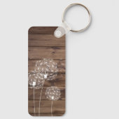 Gewoon Achter de Dandelions Butterfly Wood Sleutelhanger (Achterkant)