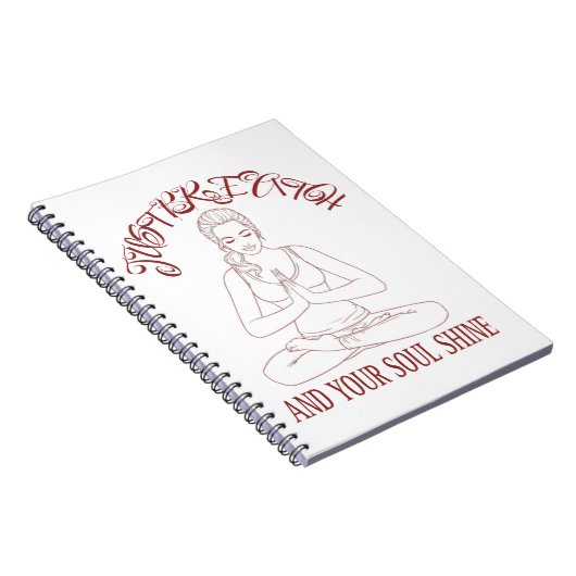 Gewoon adem en je ziel glanzen T-shirt Notitieboek (Rechterzijde)