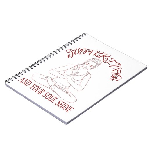 Gewoon adem en je ziel glanzen T-shirt Notitieboek (Linkerzijde)