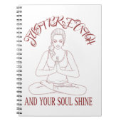 Gewoon adem en je ziel glanzen T-shirt Notitieboek (Voorkant)