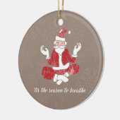 Gewoon Adem Yoga Kerstman Keramisch Ornament (Links)