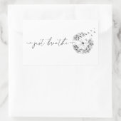 Gewoon ademen als stam van paardenbloem rechthoekige sticker (Tas)