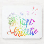 Gewoon ademen | blaasend deandelion in de wind muismat (Voorkant)