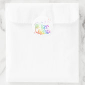 Gewoon ademen | blaasend deandelion in de wind ronde sticker (Tas)