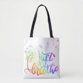 Gewoon ademen | blaasend deandelion in de wind tote bag (Voorkant)