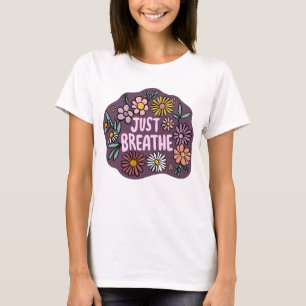 GEWOON ADEMEN Bloemen Schattige Daisy Hand-Drawn T-shirt