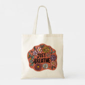 GEWOON ADEMEN Bloemen Schattige Daisy Hand-Drawn Tote Bag (Achterkant)