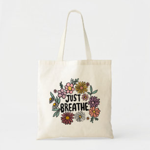 GEWOON ADEMEN Bloemen Schattige Daisy Hand-Drawn Tote Bag