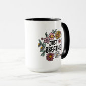 GEWOON ADEMEN Bloemen Schattige Flowers Daisy Hand Mok (Voorkant rechts)