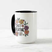 GEWOON ADEMEN Bloemen Schattige Flowers Daisy Hand Mok (Voorkant links)