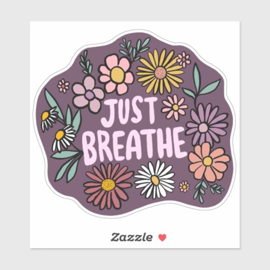 GEWOON ADEMEN Bloemen Schattigee Paarse Daisy Hand Sticker (Vel)