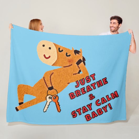 GEWOON ADEMEN EN RUSTIG BLIJVEN BABY! FLEECE DEKEN (In situ)