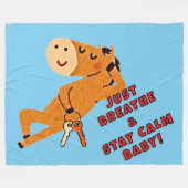 GEWOON ADEMEN EN RUSTIG BLIJVEN BABY! FLEECE DEKEN (Voorkant (Horizontaal))