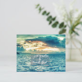 Gewoon ademen en vertrouwen God Faith Quote Briefkaart (Staand voorkant)