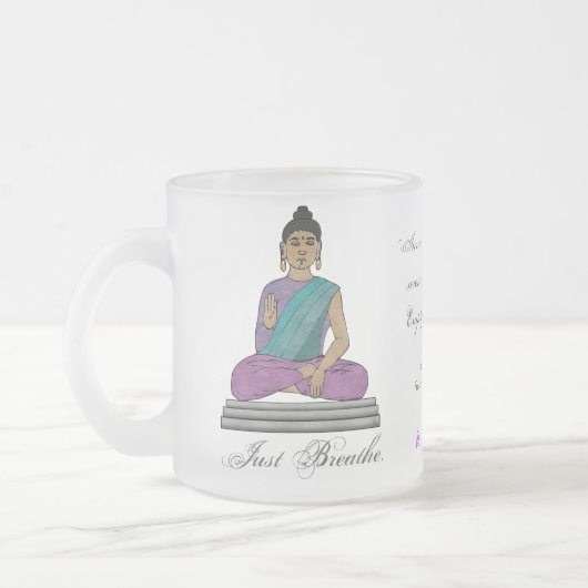 Gewoon ademen (gepersonaliseerde Frosted Glass Mok (Links)