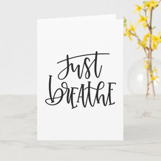 Gewoon ademen kaart (Gele Bloem)