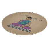 Gewoon ademen Kalmerende Zittende Boeddha Charcute Snijplank (Hoek)