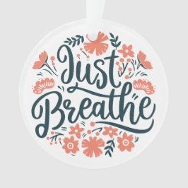 Gewoon ademen meditatie yoga citaten bloemenboho ornament