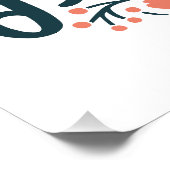 Gewoon ademen meditatie yoga floral boho esthetisc perfect poster (Hoek)